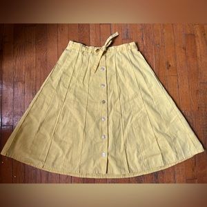 Vintage 70s handmade skirt - lightweight linen for summer!
